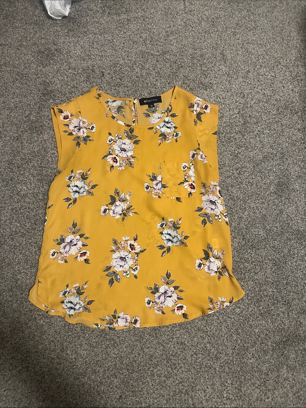 Yellow Floral Sleeveless Camisole